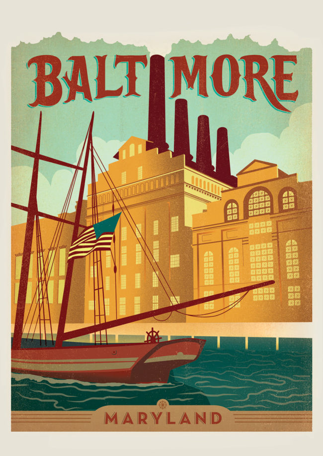 America-City-font-b-Baltimore-b-font-Maryland-Travel-Poster-Classic-Retro-Vintage-Kraft-Decorative-DIY