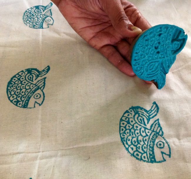 indian hand print fabric