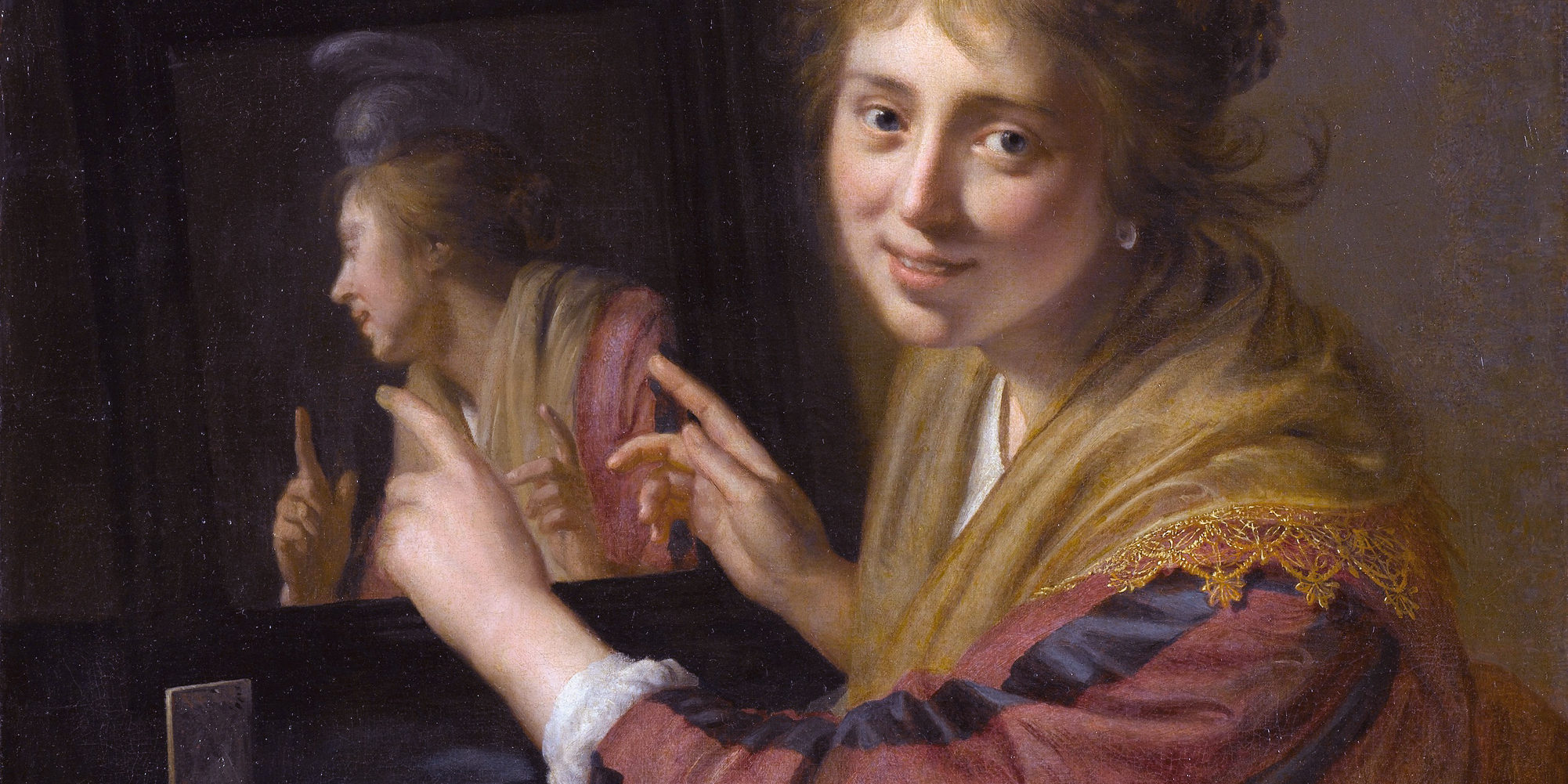 Girl at a mirror *oil on canvas *87 × 73 cm *signed t.r.: PM 1632